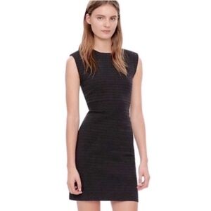 Tory Burch Black Sleeveless A-Line Ribbed Mini Dress Spring Classic | Size XL
